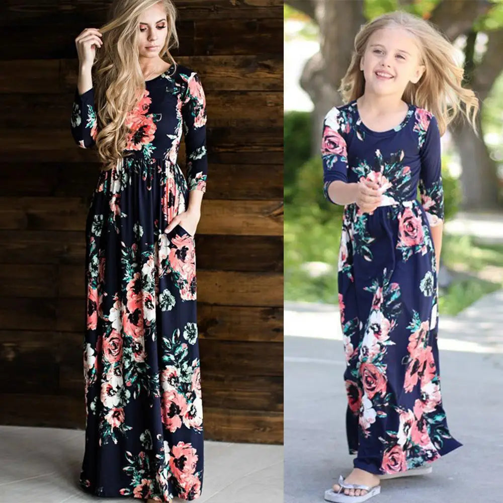 Bohemian Bonds Floral Maxi Dress — A Peaceful Sundress Moment for Mom & Daughter