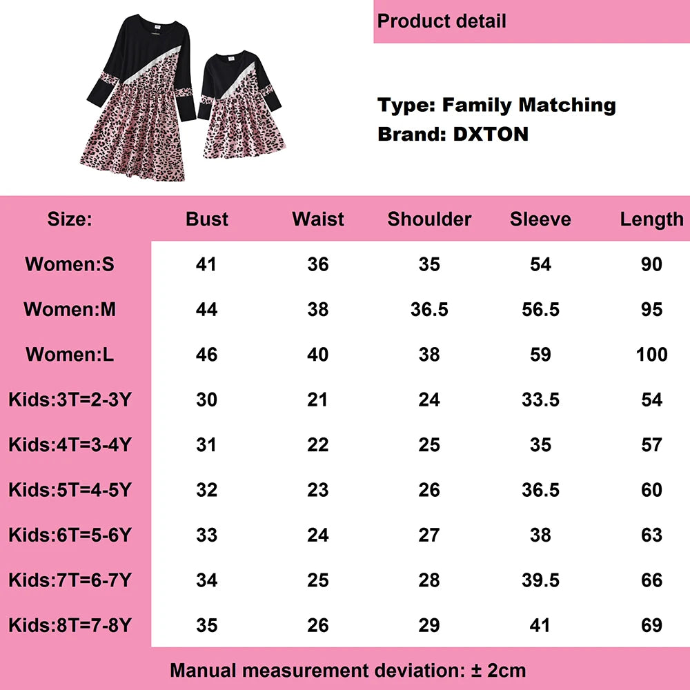 Leopard Love Casual Dress — A Memory-Building Spring Look for Mom & Kids