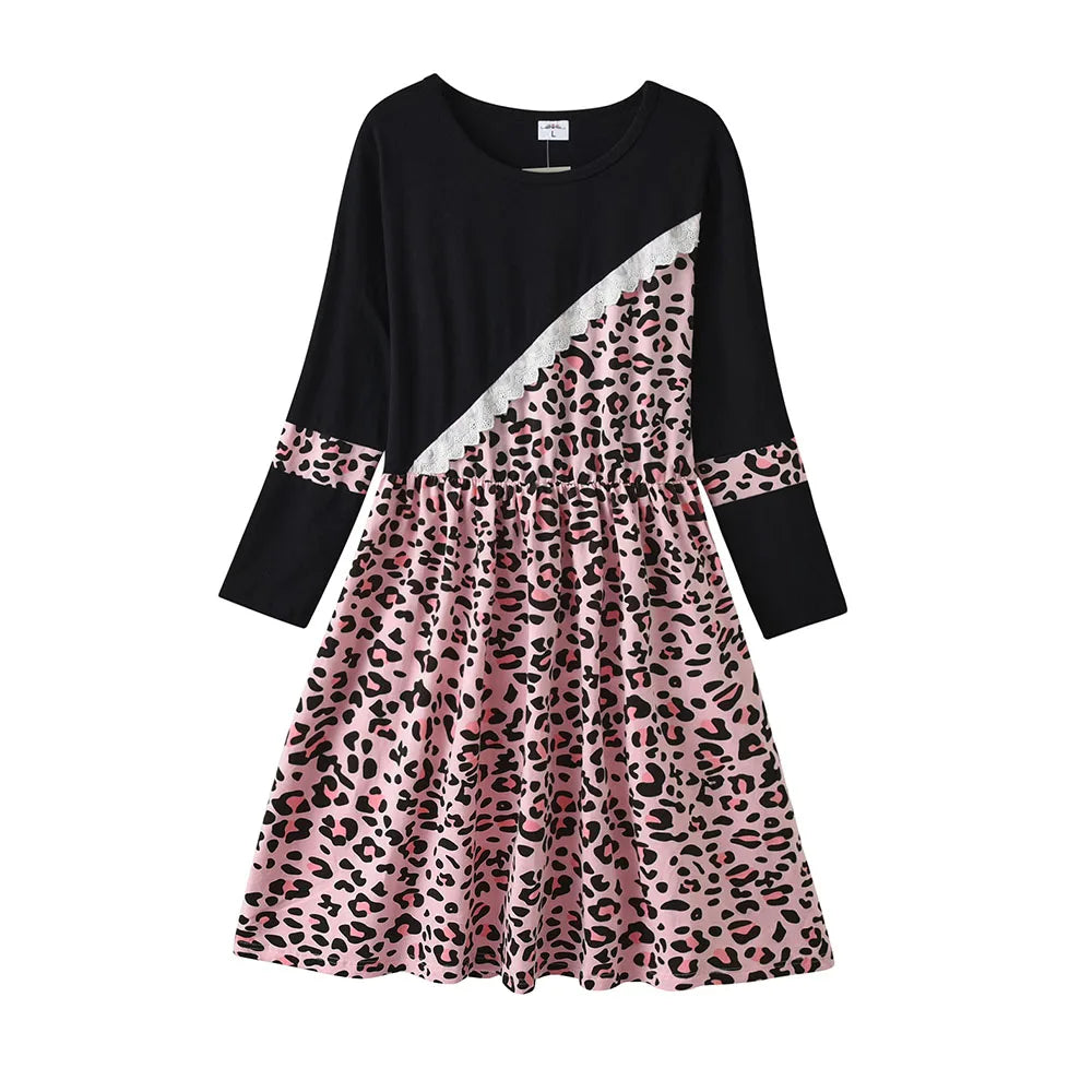 Leopard Love Casual Dress — A Memory-Building Spring Look for Mom & Kids