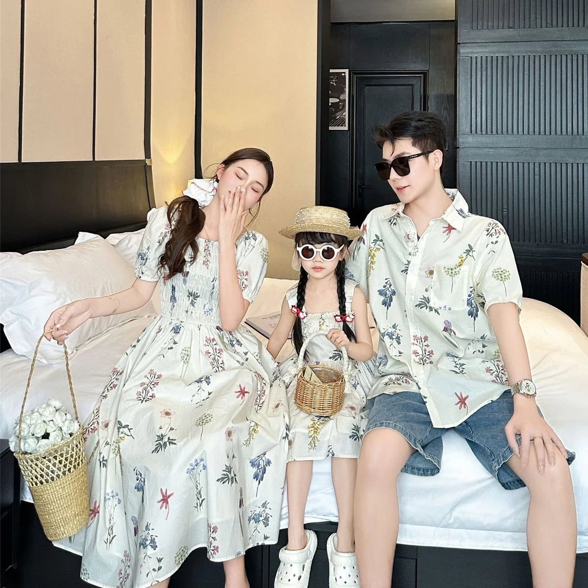 Worlds of Love Vacation Set — Memory-Building Family Harmony Dresses, Shirts & Baby Bodysuit