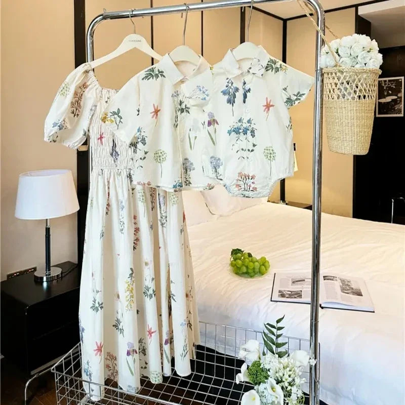 Worlds of Love Vacation Set — Memory-Building Family Harmony Dresses, Shirts & Baby Bodysuit