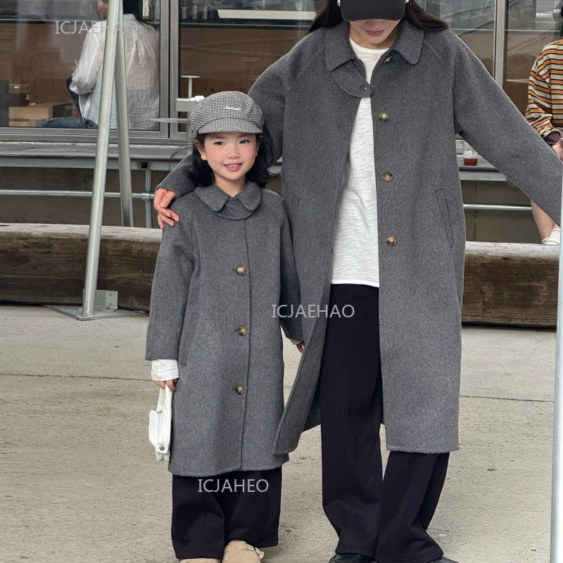 Wrapped in Warmth Wool Coat — A Memory-Building Winter Look for Mom & Kids