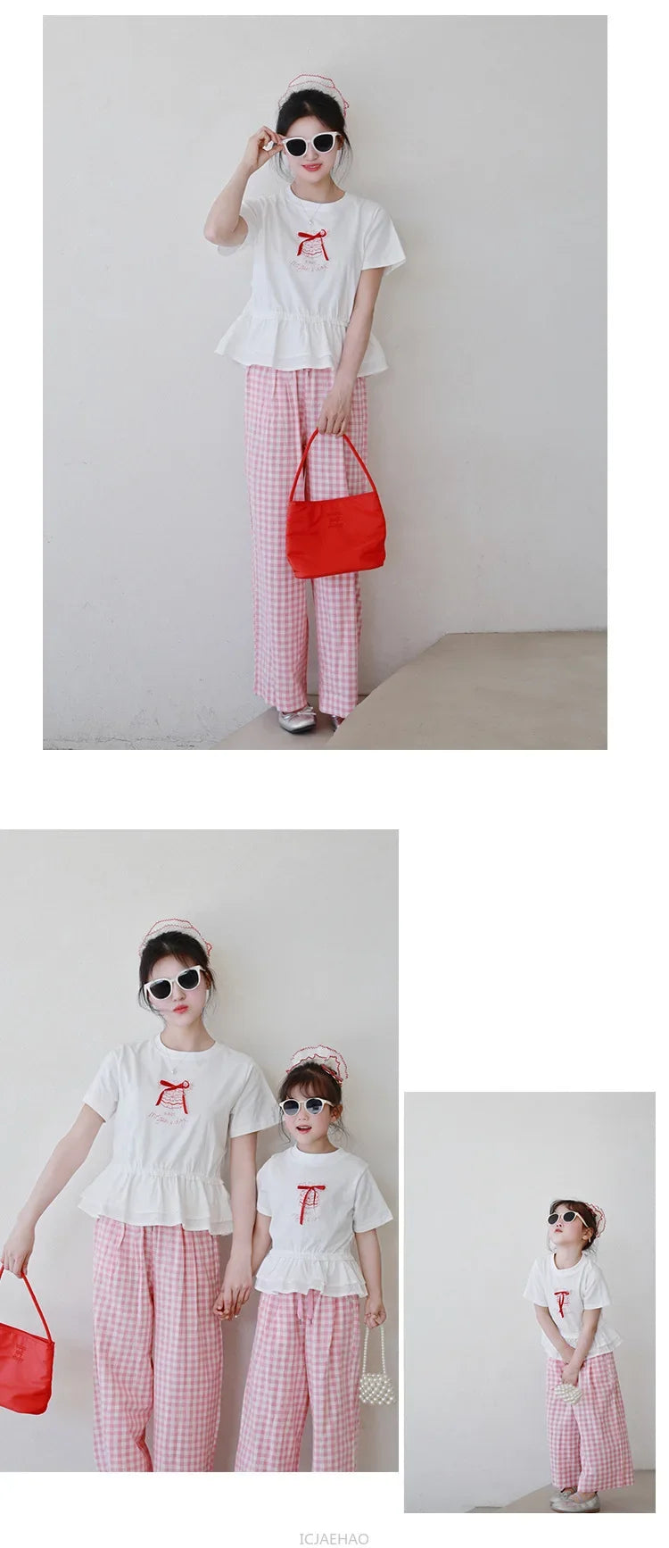 Peaceful Getaway Checkered Set — A Memory-Building Summer Vacation Suit for Mom & Daughter