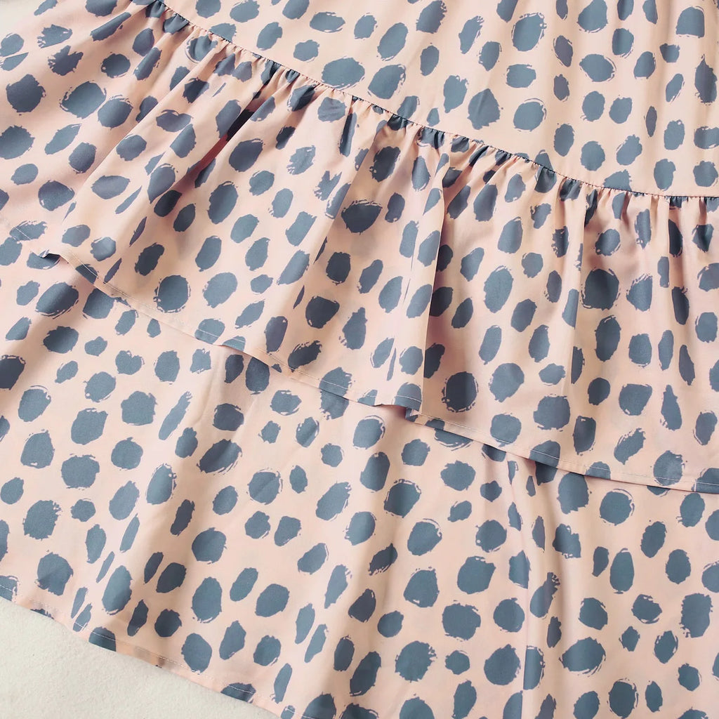 Autumn Bonds Polka Dot Dress — A Memory-Building Long Sleeve Look for Mom & Child