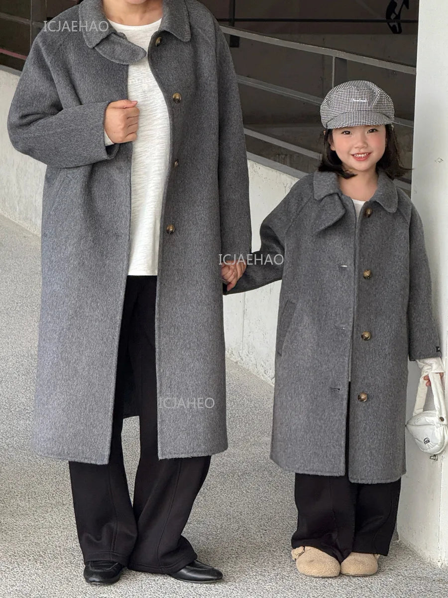 Wrapped in Warmth Wool Coat — A Memory-Building Winter Look for Mom & Kids