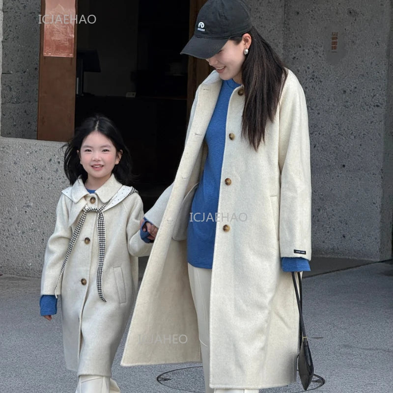 Wrapped in Warmth Wool Coat — A Memory-Building Winter Look for Mom & Kids