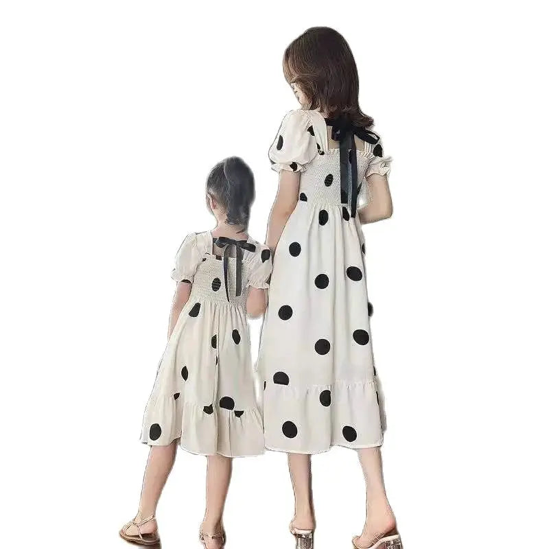 Peaceful Moments Polka Dot Princess Dress — A Love-Filled Summer Set for Mom & Girl