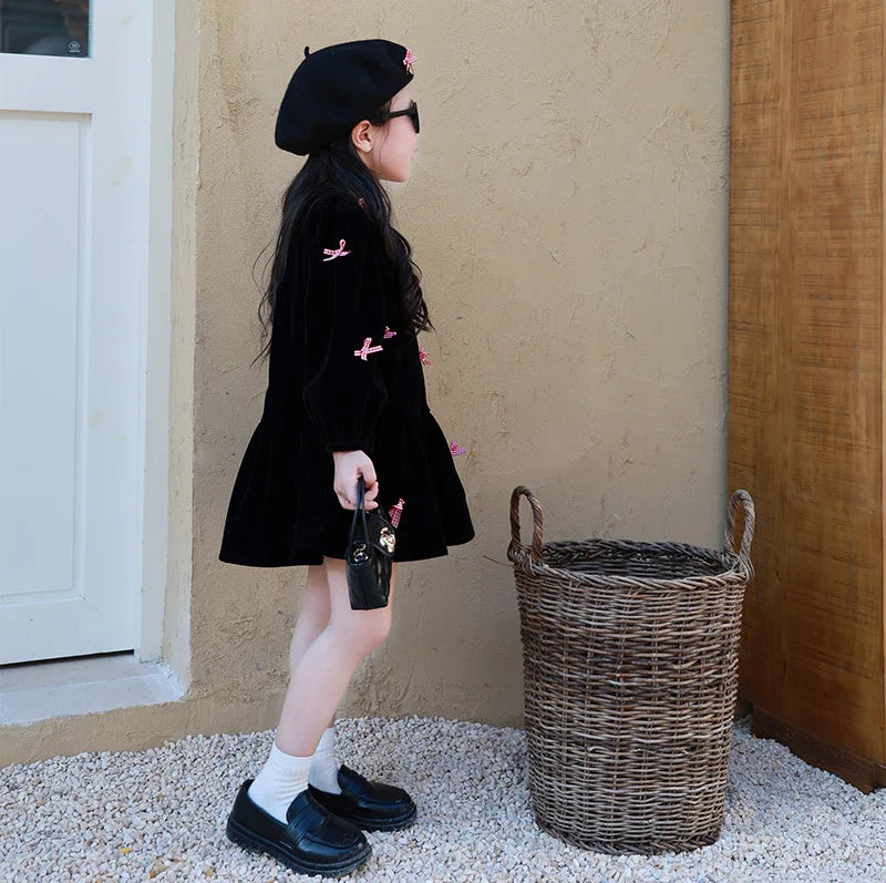 Velvet Embrace Bow Dress — A Memory-Building Sweet Set for Mom & Daughter