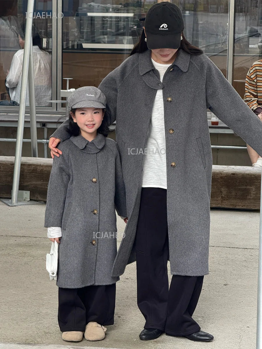 Wrapped in Warmth Wool Coat — A Memory-Building Winter Look for Mom & Kids