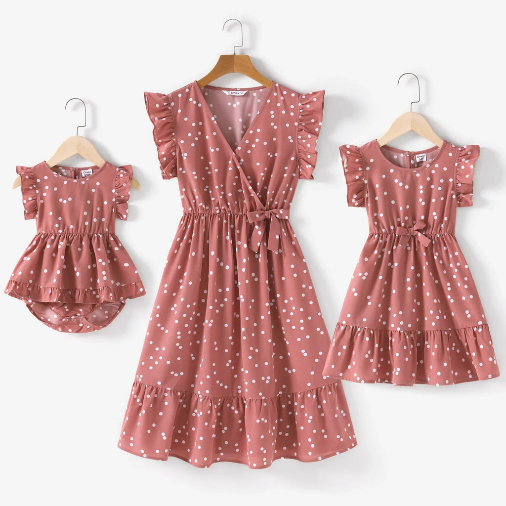 Worlds of Love Dot Wrap Dress — A Ruffle Flutter Memory for Mom & Daughter