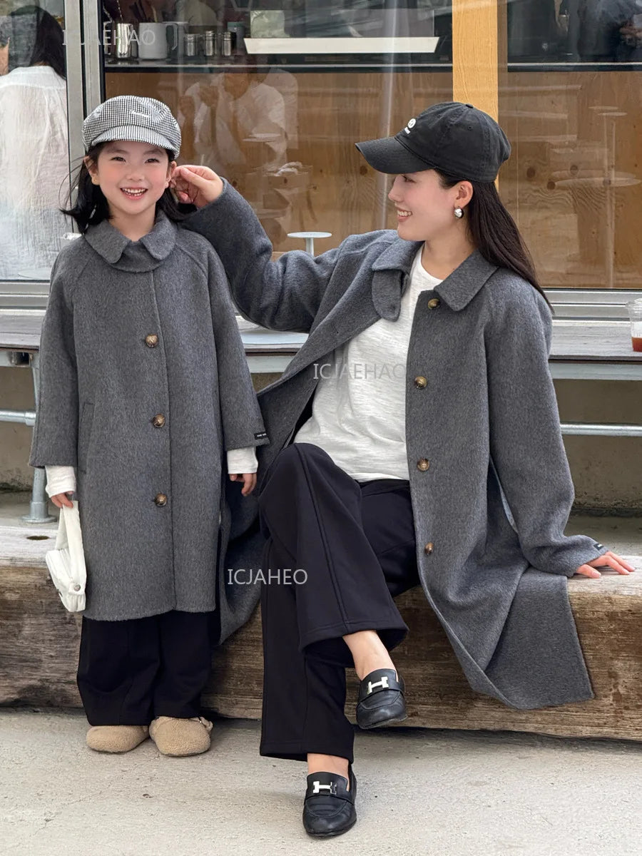 Wrapped in Warmth Wool Coat — A Memory-Building Winter Look for Mom & Kids