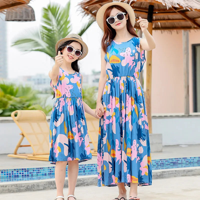 Blooming Memories Floral Sundress — A Love-Filled Beach Day for Mom & Daughter
