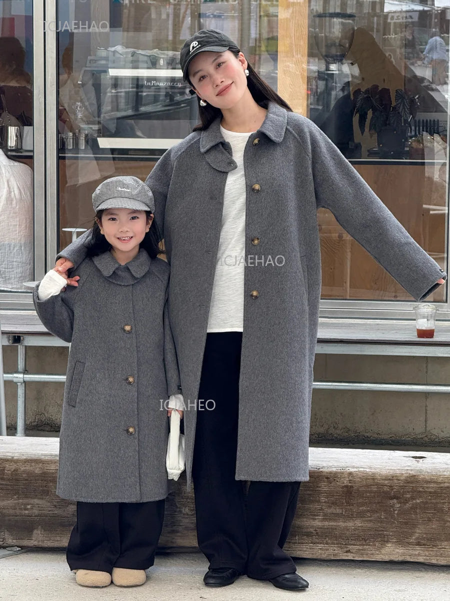 Wrapped in Warmth Wool Coat — A Memory-Building Winter Look for Mom & Kids