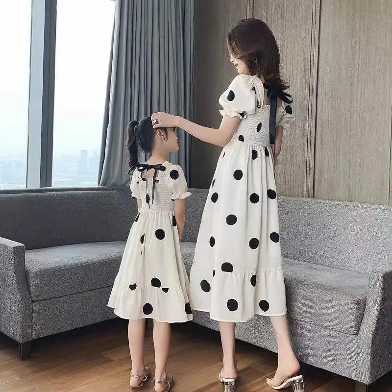 Peaceful Moments Polka Dot Princess Dress — A Love-Filled Summer Set for Mom & Girl