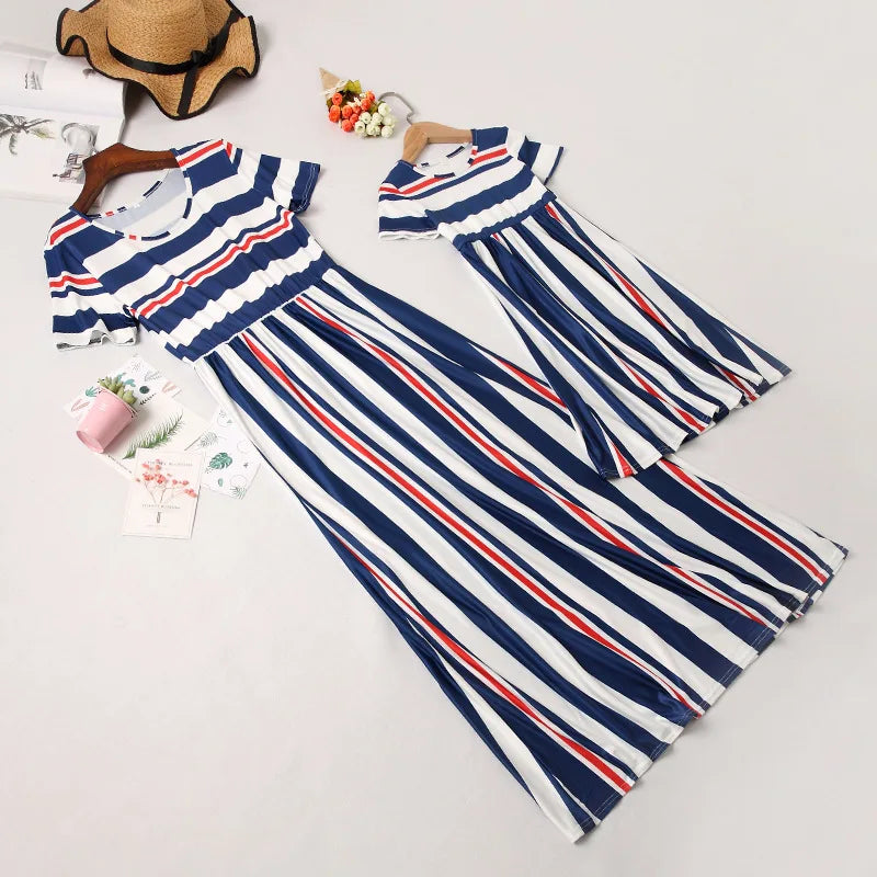 Sunshine Stripes Matching Suit — A Memory-Building Short Sleeve Set for Mom & Daughter