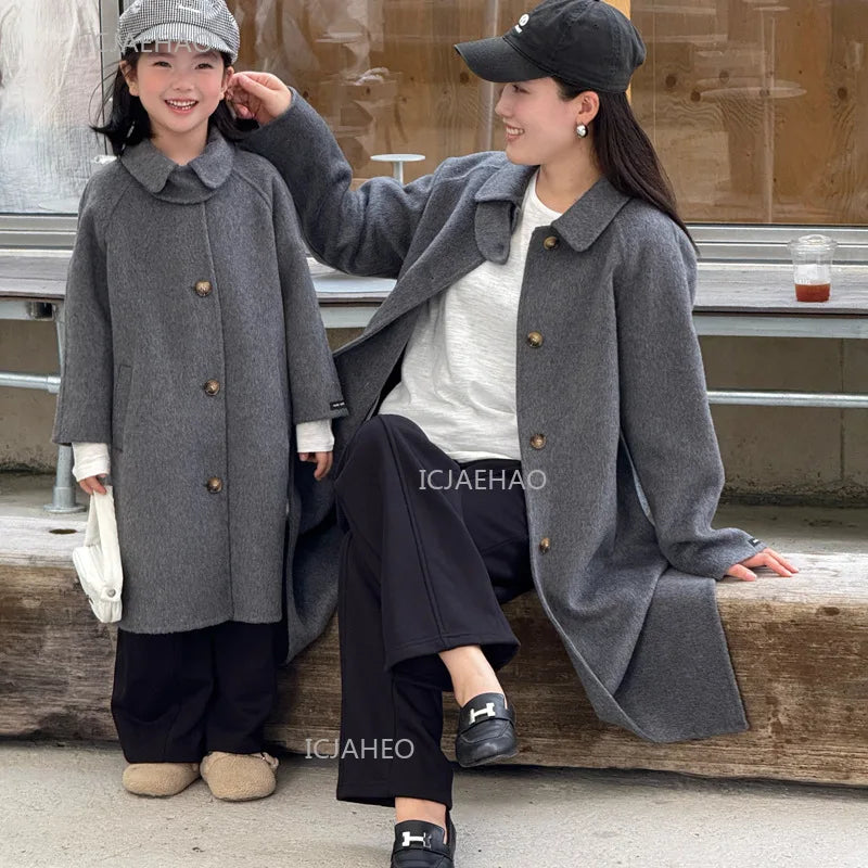 Wrapped in Warmth Wool Coat — A Memory-Building Winter Look for Mom & Kids