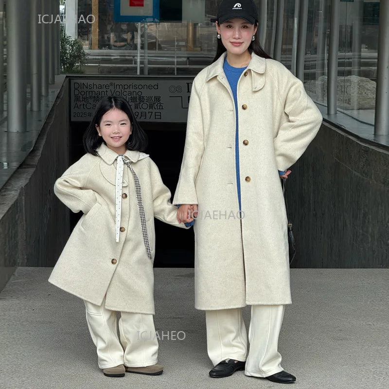 Wrapped in Warmth Wool Coat — A Memory-Building Winter Look for Mom & Kids