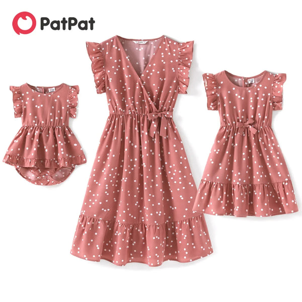 Worlds of Love Dot Wrap Dress — A Ruffle Flutter Memory for Mom & Daughter