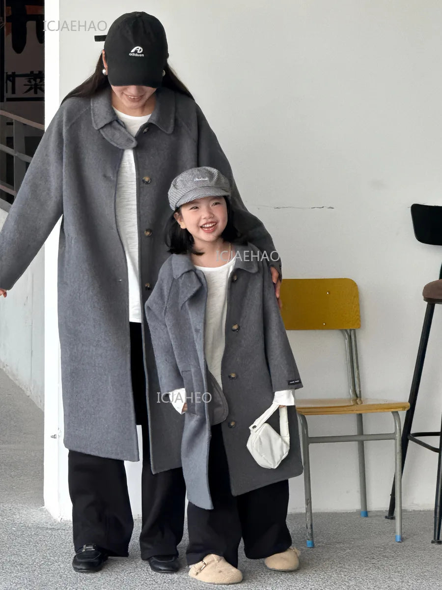 Wrapped in Warmth Wool Coat — A Memory-Building Winter Look for Mom & Kids