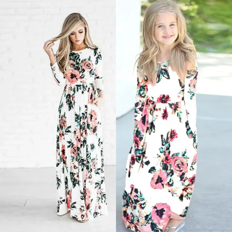 Bohemian Bonds Floral Maxi Dress — A Peaceful Sundress Moment for Mom & Daughter