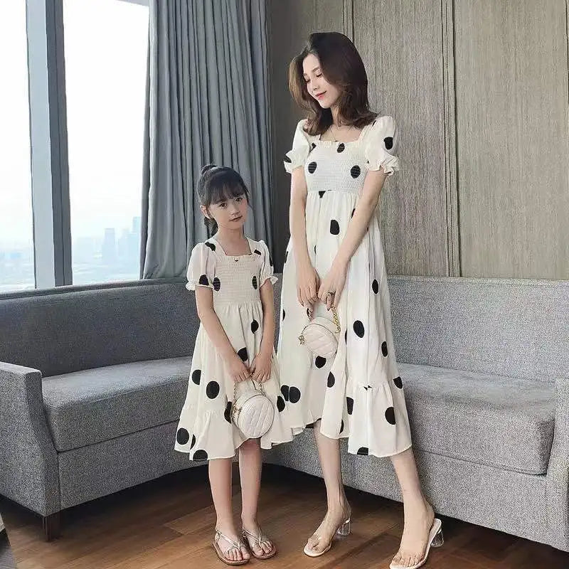 Peaceful Moments Polka Dot Princess Dress — A Love-Filled Summer Set for Mom & Girl