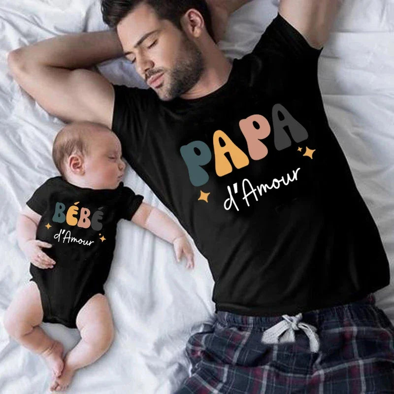 Hearts as One Family T-Shirt Set — A Memory-Building Cotton Look for Dad, Mom & Kids