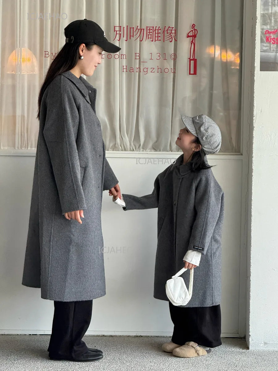 Wrapped in Warmth Wool Coat — A Memory-Building Winter Look for Mom & Kids