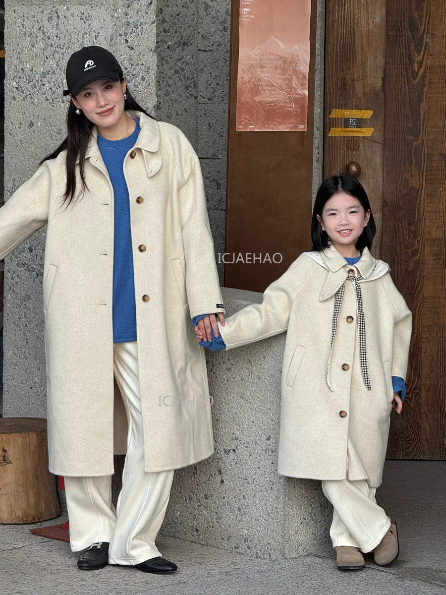 Wrapped in Warmth Wool Coat — A Memory-Building Winter Look for Mom & Kids