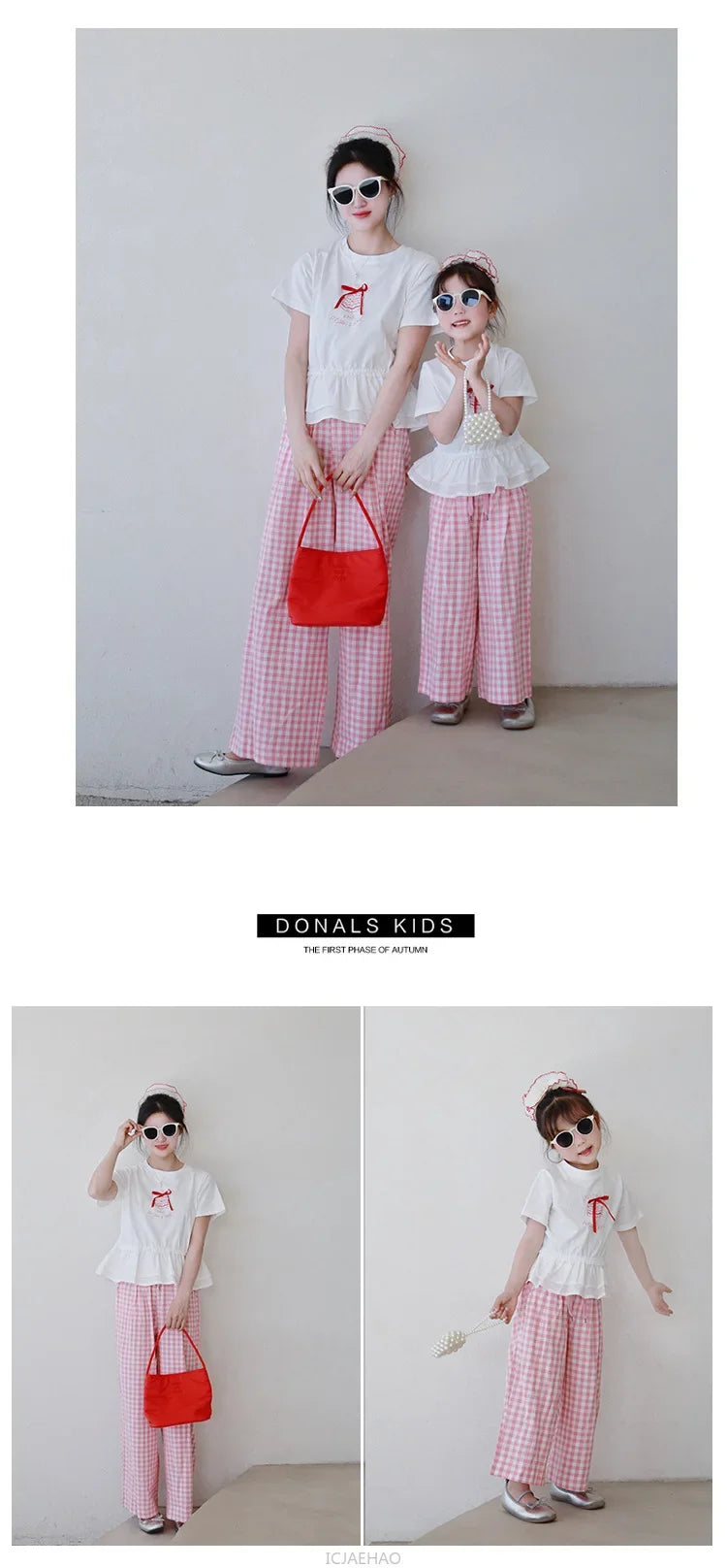 Peaceful Getaway Checkered Set — A Memory-Building Summer Vacation Suit for Mom & Daughter
