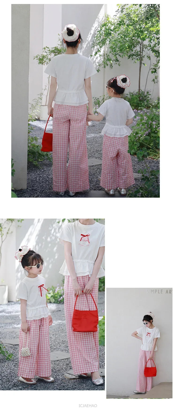 Peaceful Getaway Checkered Set — A Memory-Building Summer Vacation Suit for Mom & Daughter