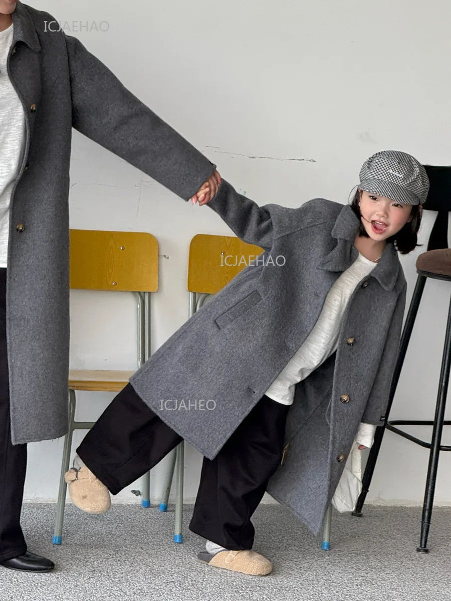 Wrapped in Warmth Wool Coat — A Memory-Building Winter Look for Mom & Kids