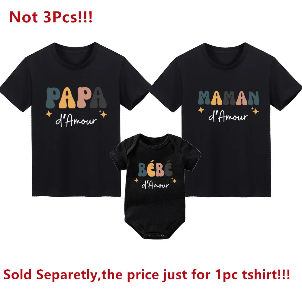Hearts as One Family T-Shirt Set — A Memory-Building Cotton Look for Dad, Mom & Kids